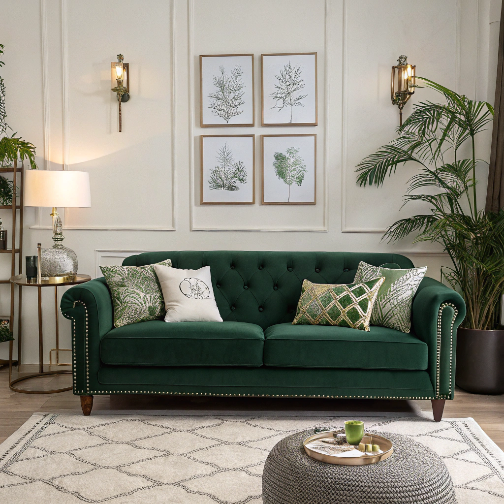 Dark Green Couch