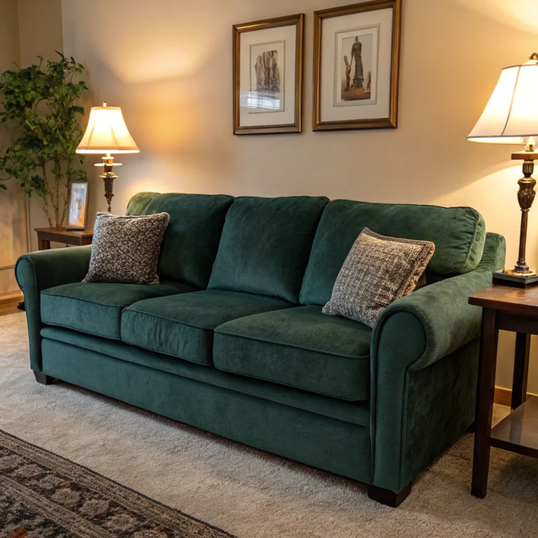 dark green couch