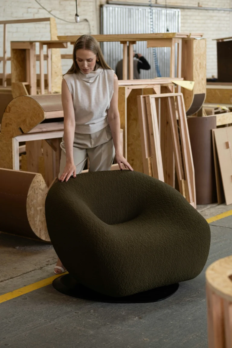 green accent chair