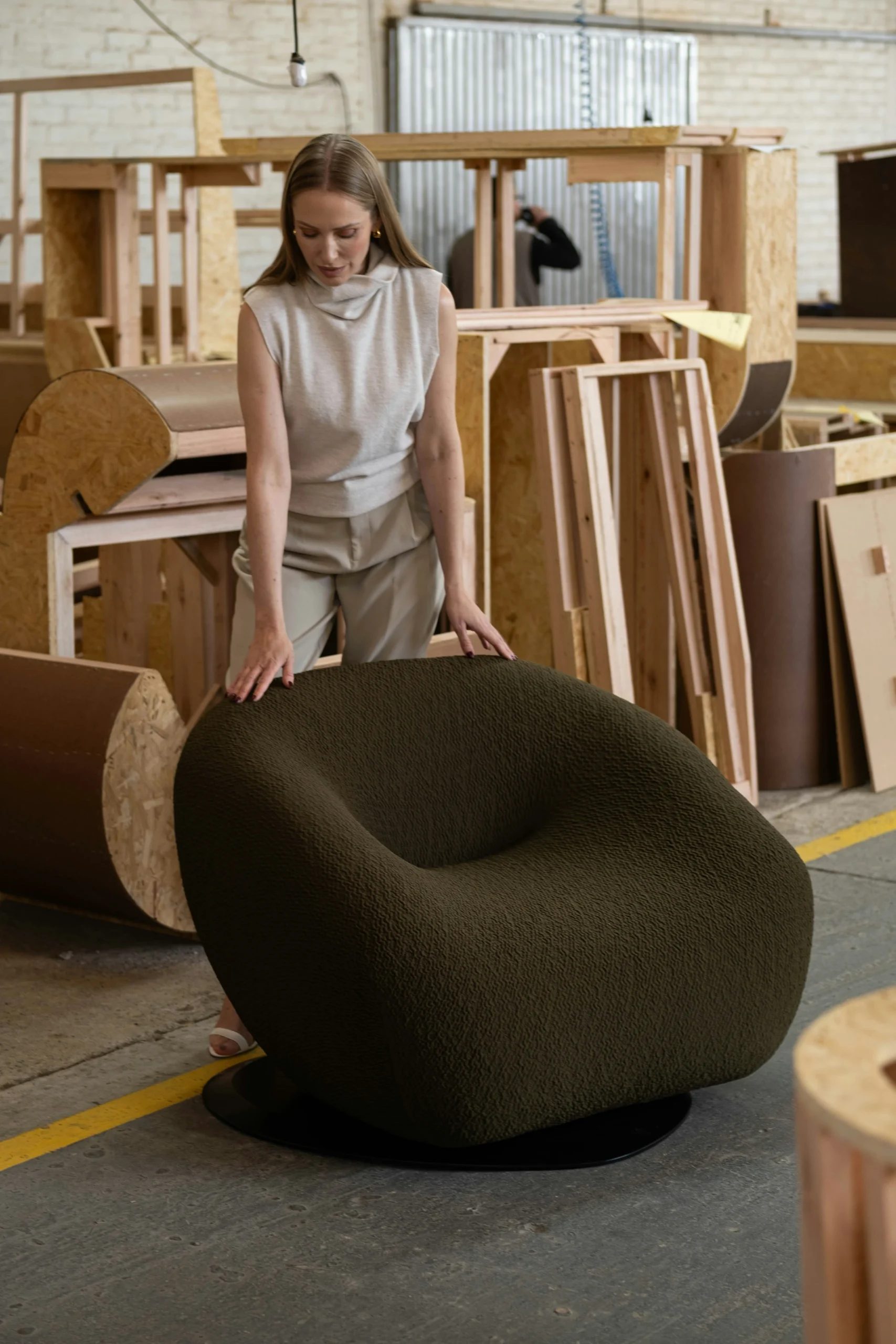 green accent chair