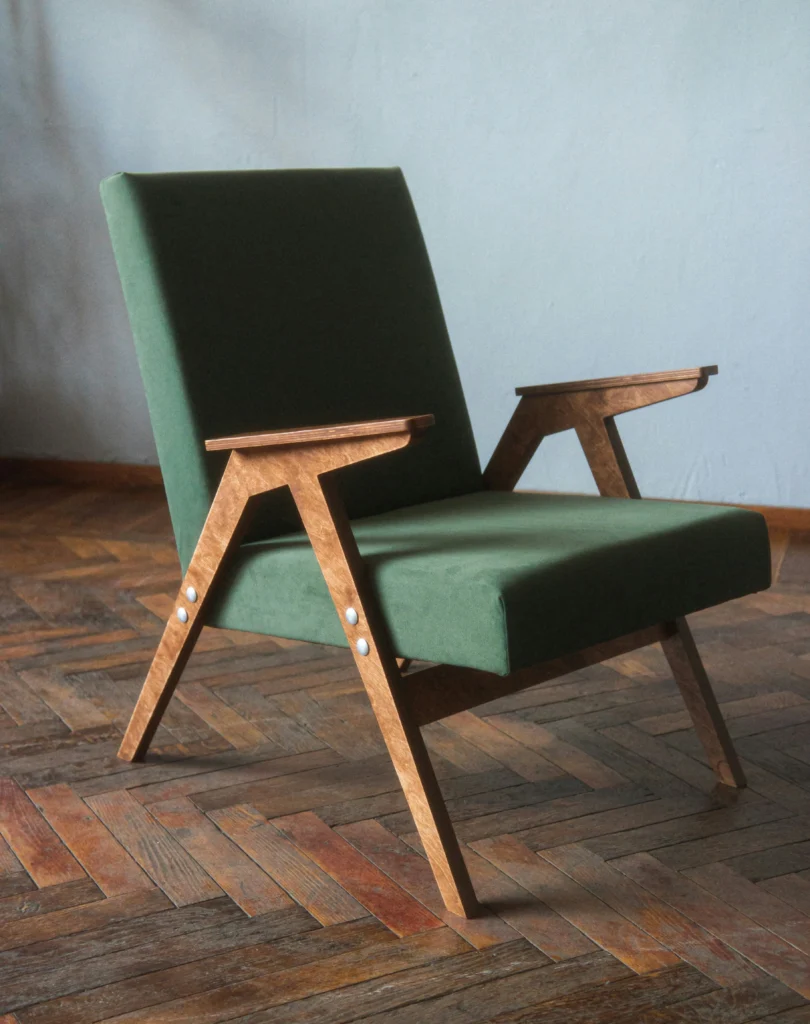 dark green accent chair