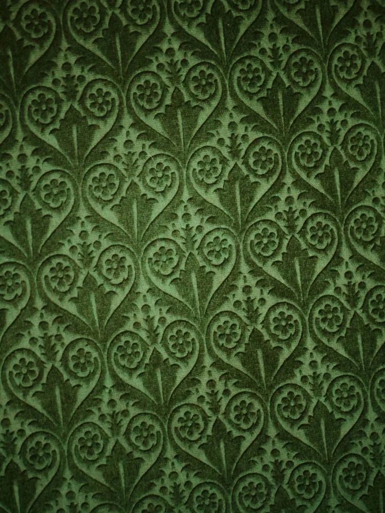 green and brown curtains
